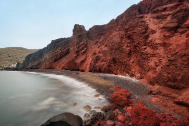 Red Beach Santorini Yunanistan Nisan 2018 yılında alınan