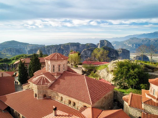 Mosteiro Meteora Norte Grécia Primavera 2018 — Fotografia de Stock