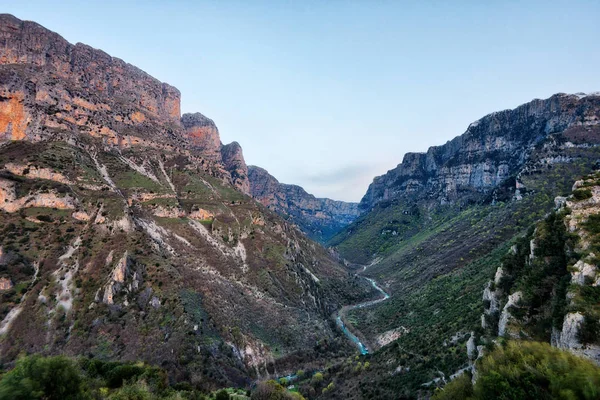 Cañón Garganta Vikos Norte Grecia Tomada Abril 2018 — Foto de Stock