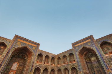 Şehir Merkezi Semerkant Özbekistan'ın Registan Meydanı