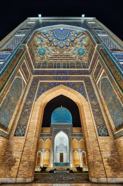 Mausoleo Gur Amir Nel Samarcanda Centrale Uzbekistan Lungo Vecchia Della — Foto Stock