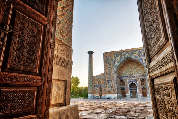 Şehir Merkezi Semerkant Özbekistan Registan Meydanı — Stok fotoğraf