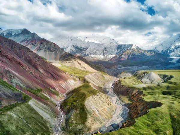 Mount Lenin Vom Basislager Kyrgyzstan Aus Aufgenommen August 2018 — Stockfoto