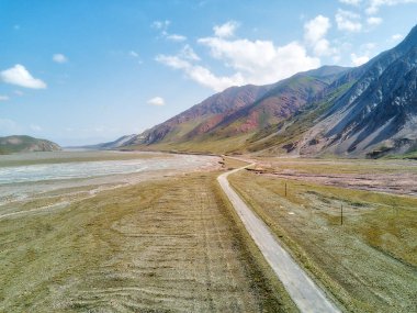 Kyzyl Art Pass between Kyrgyzstan and Tajikistan, taken in August 2018 clipart