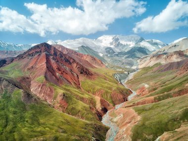 Kyzyl Art Pass between Kyrgyzstan and Tajikistan, taken in August 2018 clipart