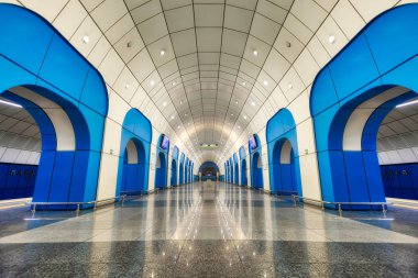 Almatı, Kazakistan, Ağustos hdr içinde alınan 2018 yılında çekilen'Metro İstasyonu