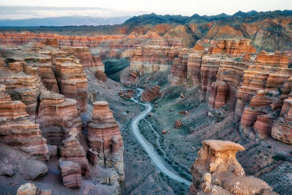 Charyn Canyon Sudeste Cazaquistão Tomado Agosto 2018 — Fotografia de Stock