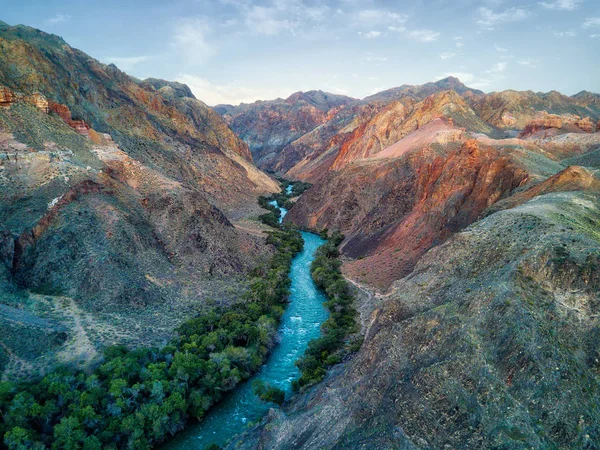 Floden Genom Charyn Canyon Södra Östra Kazakstan Augusti 2018 Hdr — Stockfoto