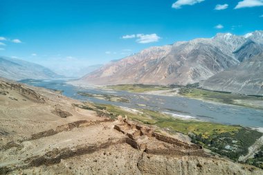 Yamchun kale Vahan koridorda Afganistan, Tacikistan Ağustos hdr içinde alınan 2018 yılında alınan bakan