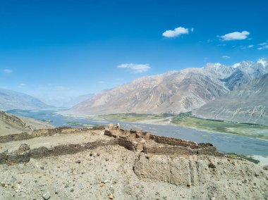 Yamchun kale Vahan koridorda Afganistan, Tacikistan Ağustos hdr içinde alınan 2018 yılında alınan bakan