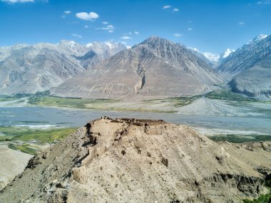 Yamchun kale Vahan koridorda Afganistan, Tacikistan Ağustos hdr içinde alınan 2018 yılında alınan bakan