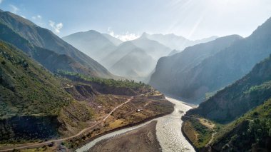 River along the Pamir Highway, taken in Tajikistan in August 2018 taken in hdr clipart