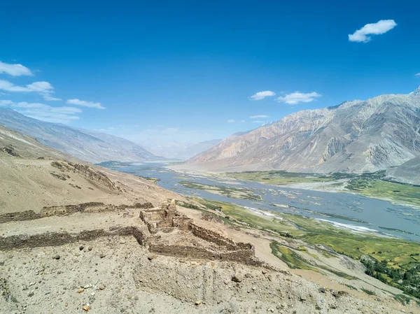 Yamchun kale Vahan koridorda Afganistan, Tacikistan Ağustos hdr içinde alınan 2018 yılında alınan bakan