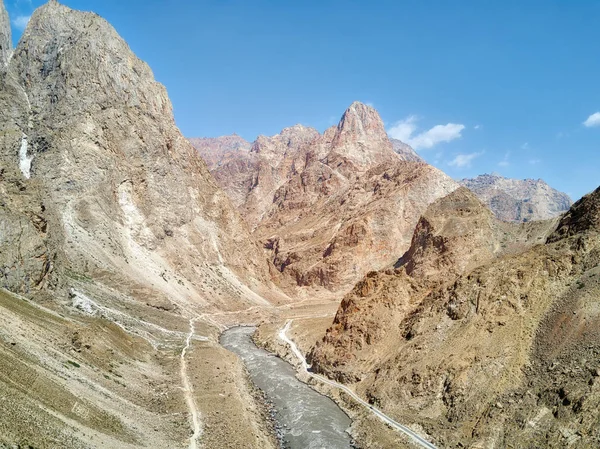 Pamír Highway Chodbě Wakhan Přijatá Tádžikistánu Srpnu 2018 Hdr — Stock fotografie