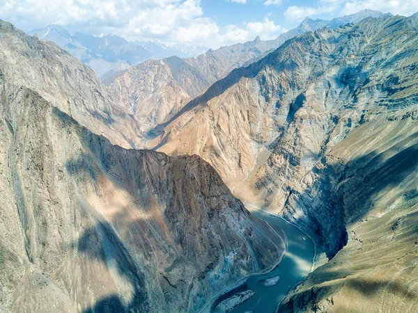 Estrada Pamir Corredor Wakhan Tomada Tajiquistão Agosto 2018 Tomada Hdr — Fotografia de Stock