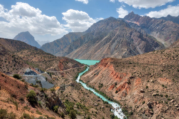 Iskanderkul in the Fann Mountains, taken in Tajikistan in August 2018 taken in hdr