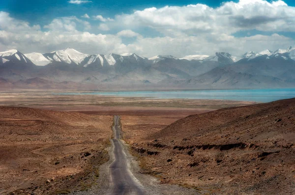 Larga Carretera Pamir M41 Tomada Tayikistán Agosto 2018 Tomada Hdr —  Fotos de Stock