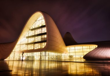 Haydar Aliyev Merkezi mimari, Bakü, Azerbaycan Ocak 2019 alınan
