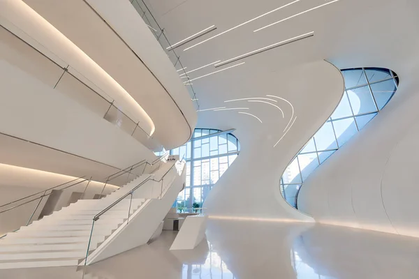 Heydar Aliyev Center Αρχιτεκτονική Στο Μπακού Αζερμπαϊτζάν Λαμβάνεται Ιανουαρίου 2019 — Φωτογραφία Αρχείου