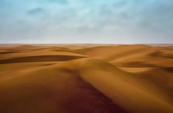 Zandduinen in de Kavier Nationaal Park in Iran, genomen in januari 201 — Stockfoto