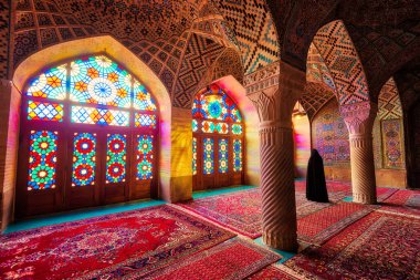 Nasir-ol-molk Mosque in Shiraz Iran taken in January 2019 taken  clipart