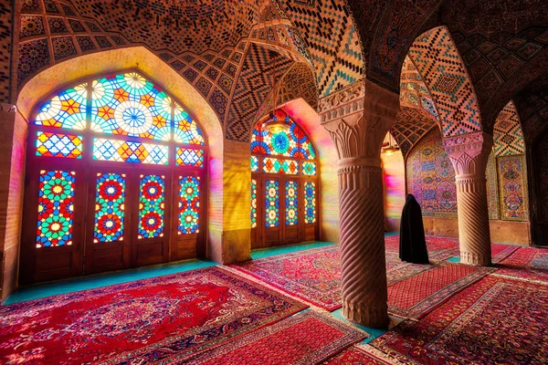 Nasir-ol-molk moskee in Shiraz Iran genomen in januari 2019 genomen — Stockfoto