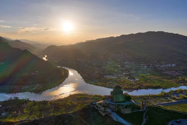 Jvari Kloster von Mtskheta, Georgien, aufgenommen im April 2019 — Stockfoto