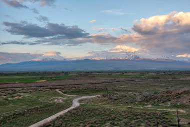 Mount Ararat in Eastern Turkey taken from Armenia in April 2019\