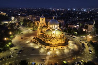 Bulgaristan 'ın Sofya kentindeki Alexander Nevsky Katedrali, Mayıs 2019' da çekildi