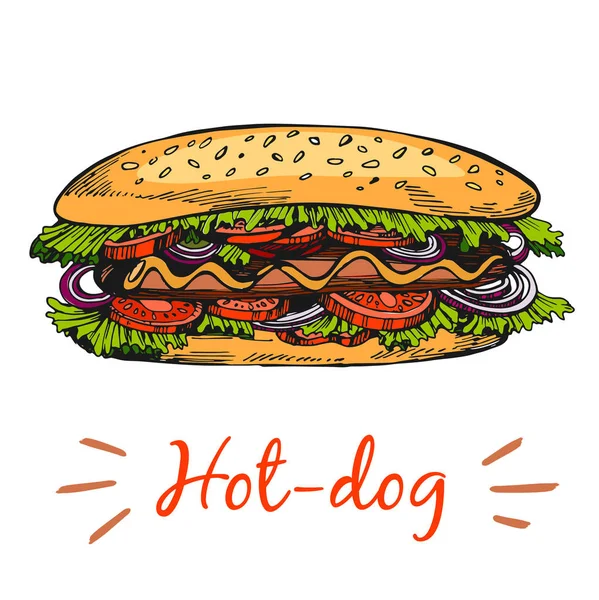 Vector Set Van Hot Dods — Stockvector