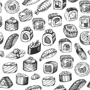 Grafik suşi ile Seamless modeli