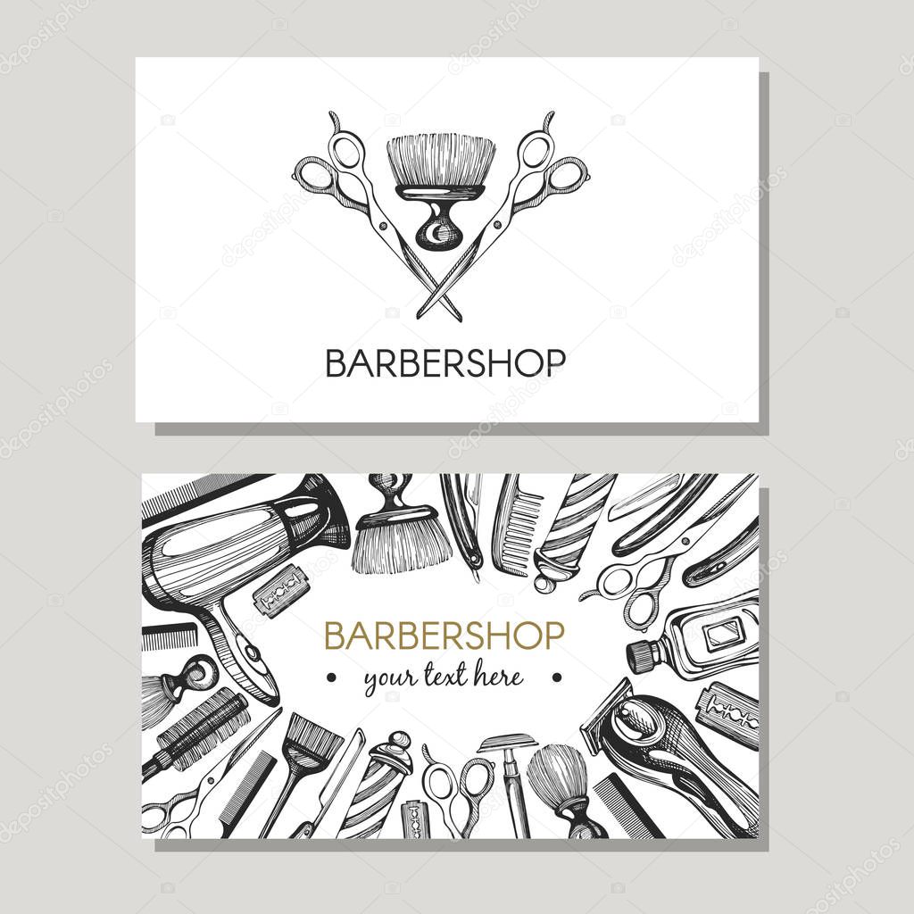 Business card for barbershop
