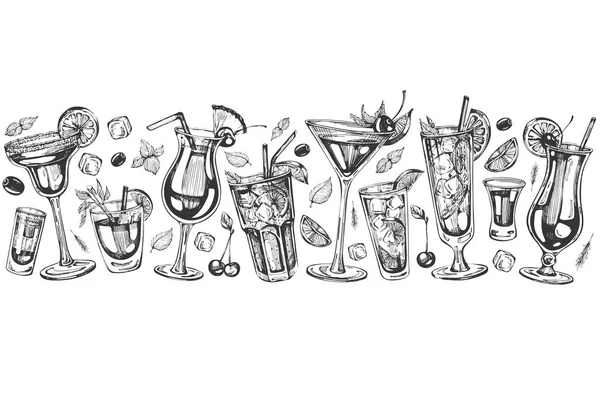 Vektör arka plan grafik kokteyller ile