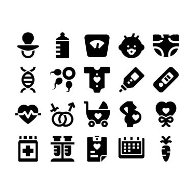 gebelik ve bebek glyph simgeleri