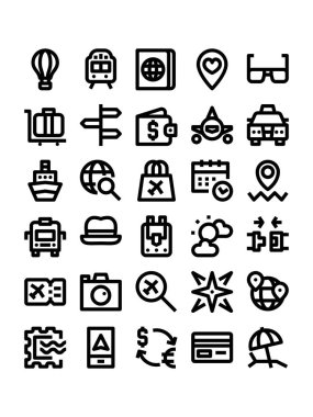 Seyahat anahat simgeleri