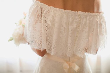 Gelinlik yakın çekim