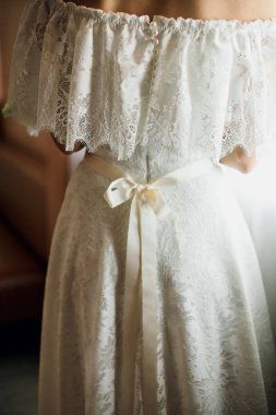 Gelinlik yakın çekim