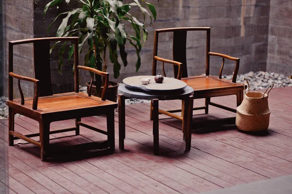 Cérémonie du thé chinois. Photo dans la salle Cérémonie du thé chinois — Photo