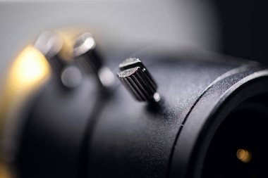 Video kamera lens portre. CCTV güvenlik kamera
