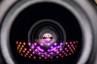 Video kamera lens portre. CCTV güvenlik kamera
