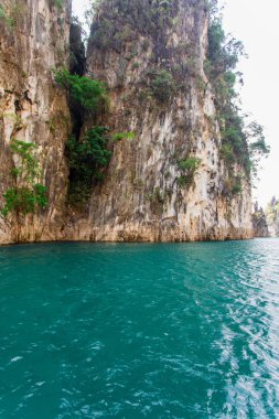 Blue lake in Chiewlarn Surat Thani Thailand. Beautiful of nature and calm