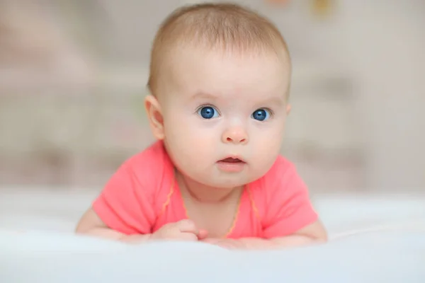 Un Joli Petit Bebe Regarde Dans La Camera Petit Bebe Aux Yeux Bleus Contexte Doux Stock Photo Un Joli Petit Bebe Regarde Dans La Camera Petit Bebe Aux Yeux Bleus Contexte Doux Stock Photo