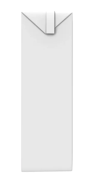 Suco Leite Caixa Branco Isolado Branco — Fotografia de Stock