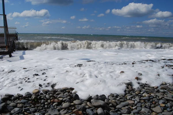 Tempeste Del Mare Una Giornata Limpida — Foto Stock