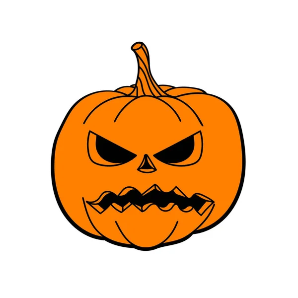 Halloween Pumpkin isolated on white background, vector illustration — Stock Vector