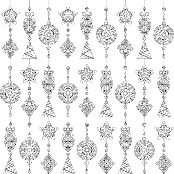 Natal Ano Novo Pattern Christmas Elementos Fundo Branco — Vetor de Stock