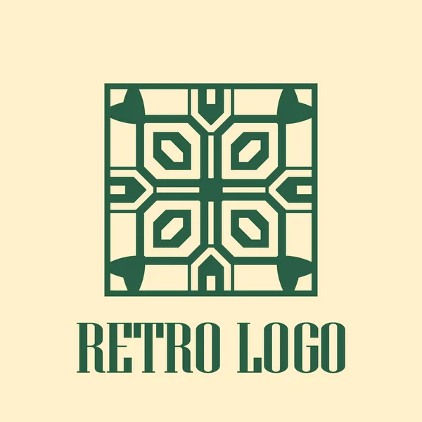 Art deco logo — Stok Vektör