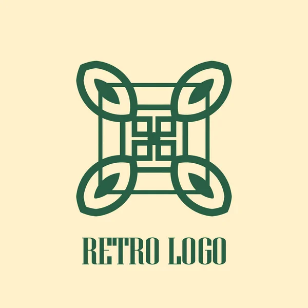 Art deco logo — ストックベクタ