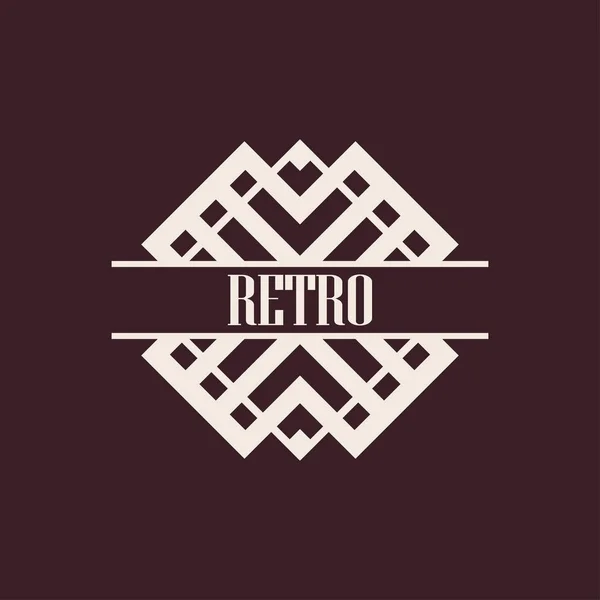 Label art deco - Stok Vektor