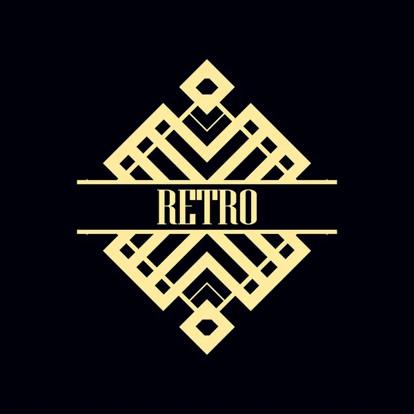 Etiqueta art deco — Vetor de Stock